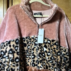 UGG Pink and Leopard Teddy Jacket